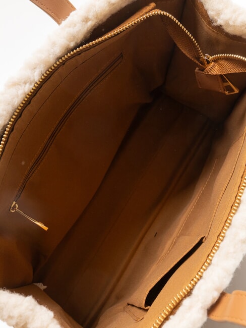 SHERPA Mittelgroße Handtasche mit Schultergurt dunkles Leder - Damentaschen