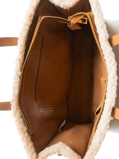 SHERPA Große Handtasche mit Schultergurt dunkles Leder - Damentaschen