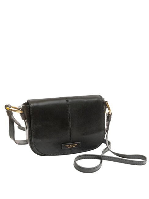 FAENTINA FAENTINA Mini-Postbotin aus Leder Schwarzes Gold - Damentaschen