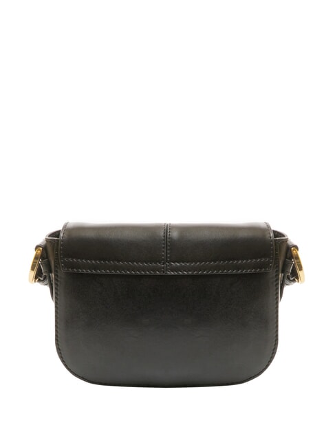 FAENTINA FAENTINA Mini-Postbotin aus Leder Schwarzes Gold - Damentaschen