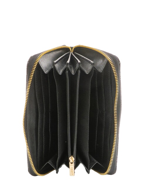 ROMANCE Geldb&ouml;rse mit Rundum-Rei&szlig;verschluss SCHWARZ - Brieftaschen Damen