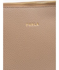 FURLA CLASSIC Shopper aus Leder Taupe - Damentaschen - 4