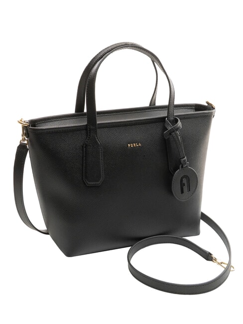 CLASSIC Handtasche, Ledershopper Schwarz - Damentaschen