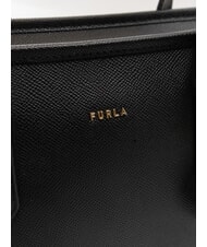 FURLA CLASSIC Handtasche, Ledershopper Schwarz - Damentaschen - 4