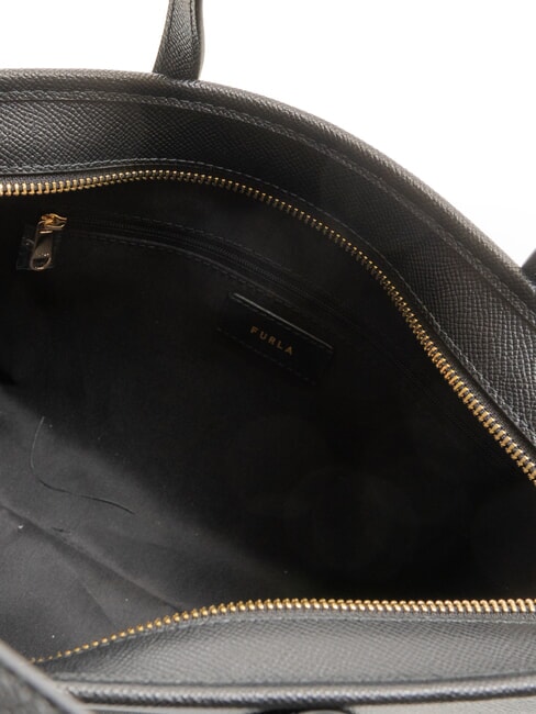 CLASSIC Handtasche, Ledershopper Schwarz - Damentaschen