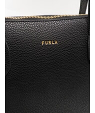 FURLA CLASSIC Shopper aus Leder Schwarz - Damentaschen - 4