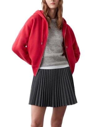 STUNNING Sweatshirt mit durchgehendem Rei&szlig;verschluss, Kapuze und Falten Rebell - Sweatshirts Damen