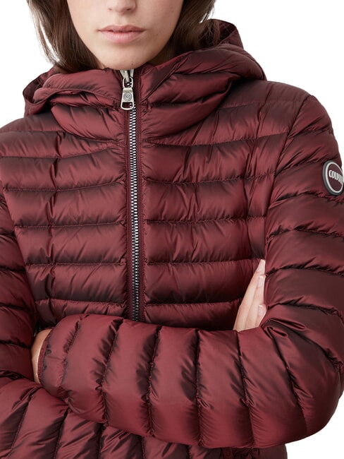 DELUXE Taillierte Daunenjacke mit Kapuze Dunkelbr&uuml;nett - Daunenjacken f&uuml;r Damen