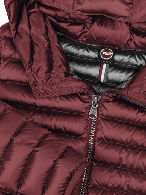 DELUXE Taillierte Daunenjacke mit Kapuze Dunkelbr&uuml;nett - Daunenjacken f&uuml;r Damen