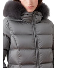 COLMAR DELUXE Lange Daunenjacke mit Kapuze dunkler Stahl-dunkler Stahl - Daunenjacken f&uuml;r Damen - 3