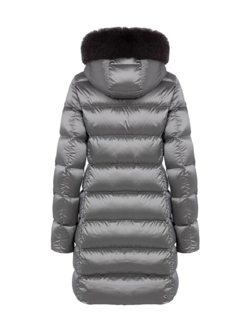 DELUXE Lange Daunenjacke mit Kapuze dunkler Stahl-dunkler Stahl - Daunenjacken f&uuml;r Damen