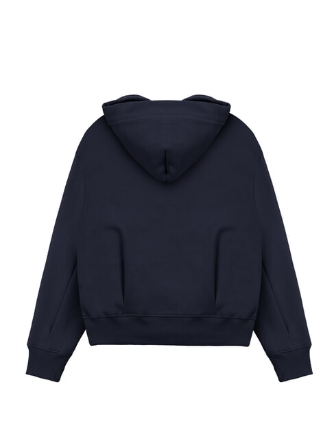 STUNNING Sweatshirt mit durchgehendem Rei&szlig;verschluss, Kapuze und Falten marineblau - Sweatshirts Damen
