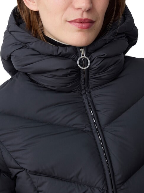 CAPTION Lange Daunenjacke mit Kapuze Schwarz - Daunenjacken f&uuml;r Damen