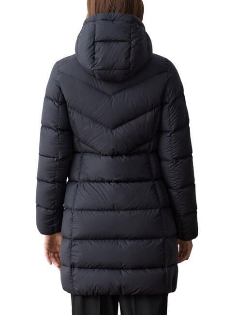 CAPTION Lange Daunenjacke mit Kapuze Schwarz - Daunenjacken f&uuml;r Damen