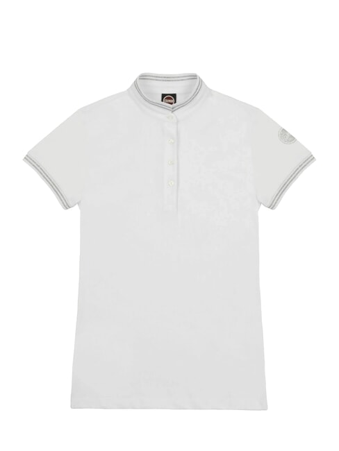 MONDAY Kurzärmliges Poloshirt aus Stretch-Piquet Weiß - Damen-Polo-Shirts/Damen-Polo-Shirt/Damenpoloshirt/Damenpoloshirts