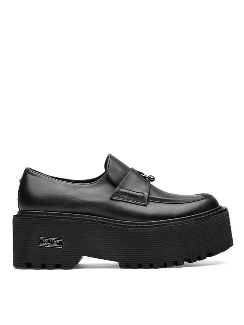 AXL 4538 Leder-Loafer mit Fransen Schwarz - Damenschuhe