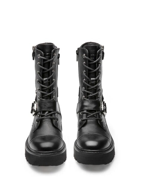 SLASH 4585 Lederstiefeletten mit Schnallen Schwarz - Damenschuhe