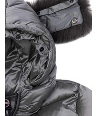 COLMAR DELUXE Lange wattierte Daunenjacke mit Kapuze dunkler Stahl-dunkler Stahl - Daunenjacken f&uuml;r Damen - 4
