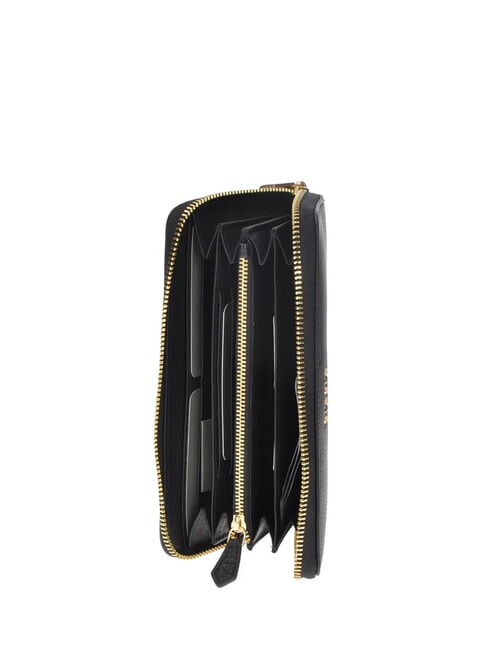 EDA Geldbörse mit Rundum-Reißverschluss Schwarz - Brieftaschen Damen