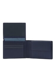 PIQUADRO FINN Mittelgroße Lederbrieftasche Blau - Brieftaschen Herren - 2