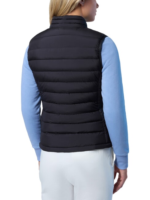 GALIA Wattierte ärmellose Jacke Schwarz - Damenweste