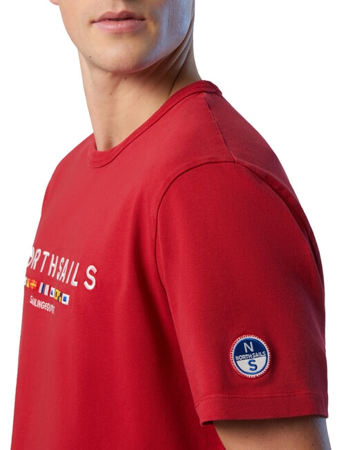 PRINT Baumwoll-T-Shirt rote Lava - Herren-T-Shirts