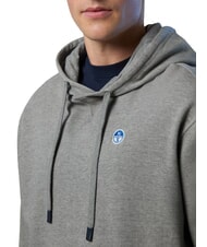 NORTH SAILS ROUND LOGO Baumwoll-Hoodie mittelgraue Melange - Sweatshirts Herren - 3