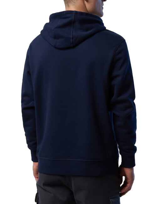 ROUND LOGO Baumwoll-Hoodie Navy blau - Sweatshirts Herren