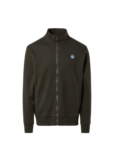 LOGO Sweatshirt mit durchgehendem Rei&szlig;verschluss Waldgr&uuml;n - Sweatshirts Herren