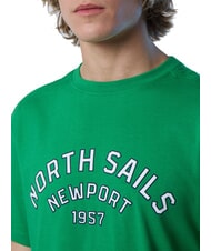 NORTH SAILS NEWPORT Baumwoll-T-Shirt mit Bogenlogo gr&uuml;ne Biene - Herren-T-Shirts - 3