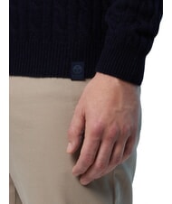 NORTH SAILS N|S Pullover mit Rundhalsausschnitt und Zopfmuster Navy blau - Herrenpullover - 4