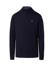 NORTH SAILS N|S Rollkragenpullover mit halbem Rei&szlig;verschluss Navy blau - Herrenpullover - 4