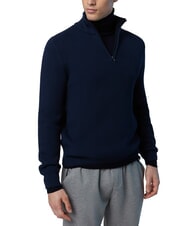 NORTH SAILS N|S Gerippter Rollkragenpullover mit halbem Reißverschluss Navy blau - Herrenpullover - 3