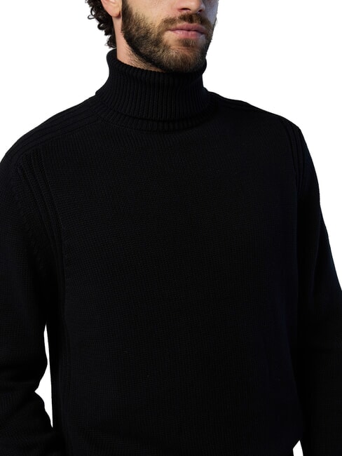 N|S Rollkragenpullover aus Baumwolle Schwarz - Herrenpullover