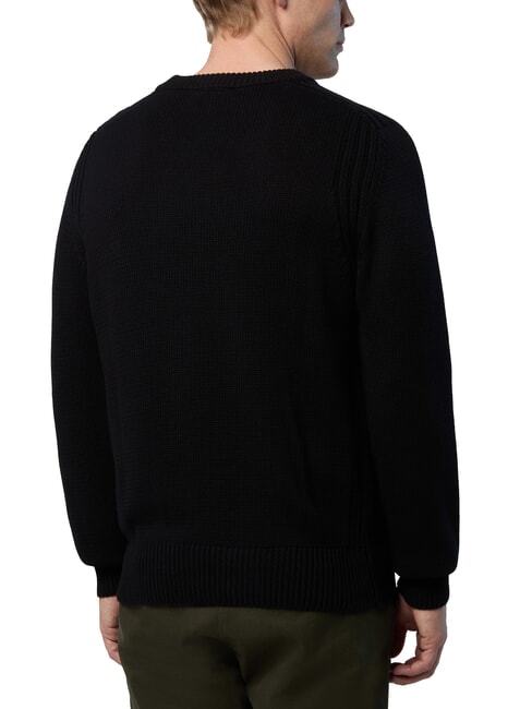 N|S Rundhalspullover aus Baumwolle Schwarz - Herrenpullover