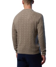NORTH SAILS N|S Pullover mit Rundhalsausschnitt und Zopfmuster fossil melange - Herrenpullover - 2