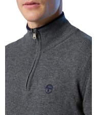 NORTH SAILS N|S Rollkragenpullover mit halbem Reißverschluss mittelgraue Melange - Herrenpullover - 3