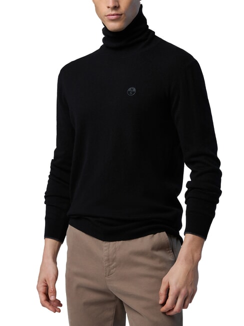 N|S Rollkragenpullover Schwarz - Herrenpullover