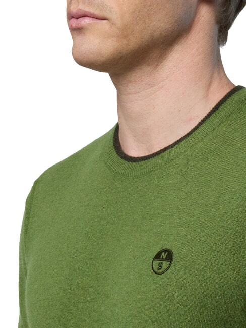 N|S Pullover mit Rundhalsausschnitt Salbei - Herrenpullover