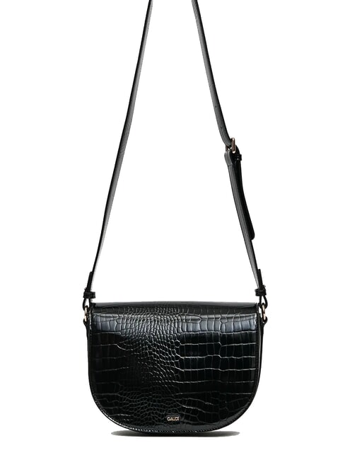 EVELYN COCCO Mittelgroße bedruckte Umhängetasche SCHWARZ - Damentaschen