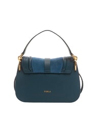 FURLA FLOW Kleine Ledertasche mit Schultergurt grau-blaue Töne - Damentaschen - 3