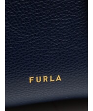 FURLA GOCCIA Umhängetasche aus gehämmertem Leder königsblau - Damentaschen - 3