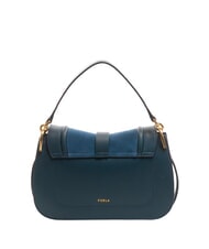 FURLA FLOW Mittelgroße Ledertasche mit Schultergurt grau-blaue Töne - Damentaschen - 3