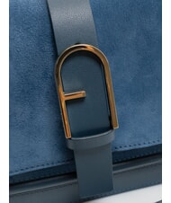 FURLA FLOW Mittelgroße Ledertasche mit Schultergurt grau-blaue Töne - Damentaschen - 4