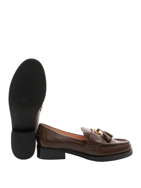 BEAT SELLERIA Ledermokassins mit Quaste Brünette - Damenschuhe