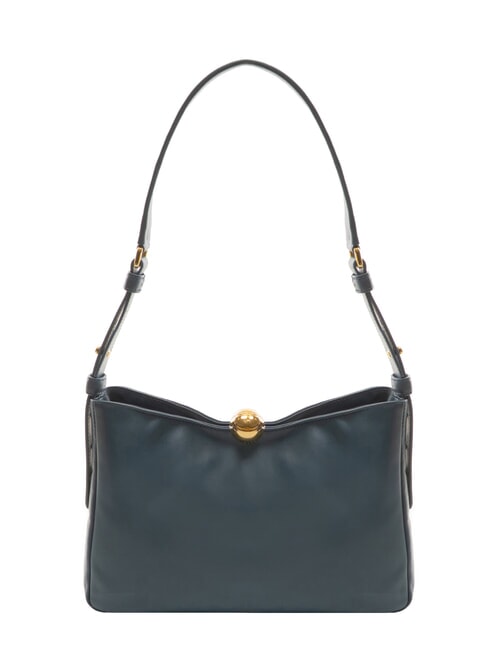 SFERA SOFT  Umhängetasche aus Leder grau blau - Damentaschen