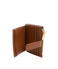 COCCINELLE METALLIC SOFT Flache Geldb&ouml;rse aus strukturiertem Leder Cognac - Brieftaschen Damen - 2