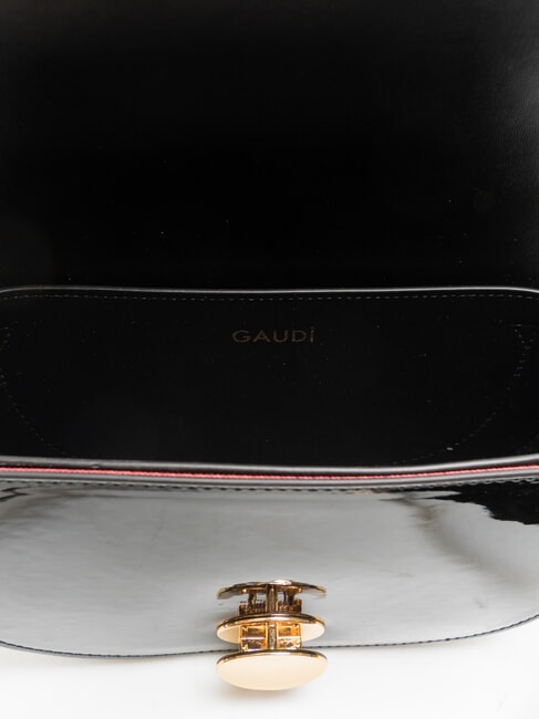 EVELYN LAK Kleine Umhängetasche aus Lackleder SCHWARZ - Damentaschen