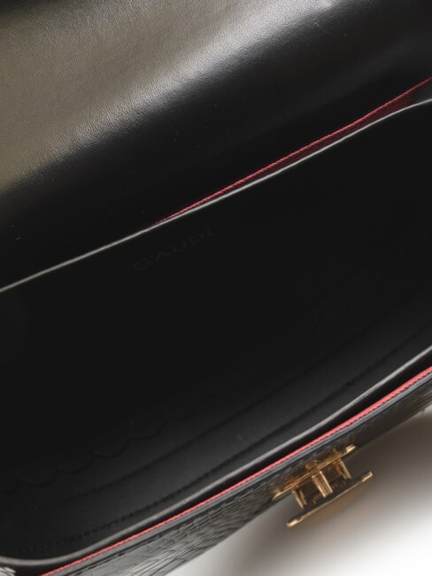 EVELYN COCCO Kleine bedruckte Umh&auml;ngetasche SCHWARZ - Damentaschen