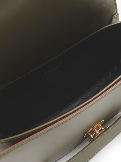 EVELYN Kleine Umhängetasche mit Überschlag MILITÄR - Damentaschen